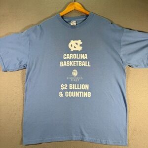 Vintage‎ North Carolina Tar Heels Basketball T-Shirt Adult XL Blue College NCAA